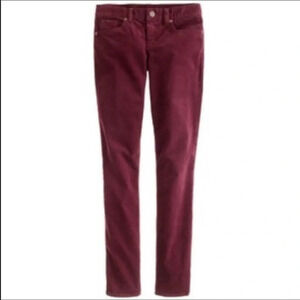 J. Crew Toothpick Corduroy Ankle Pants Size 27